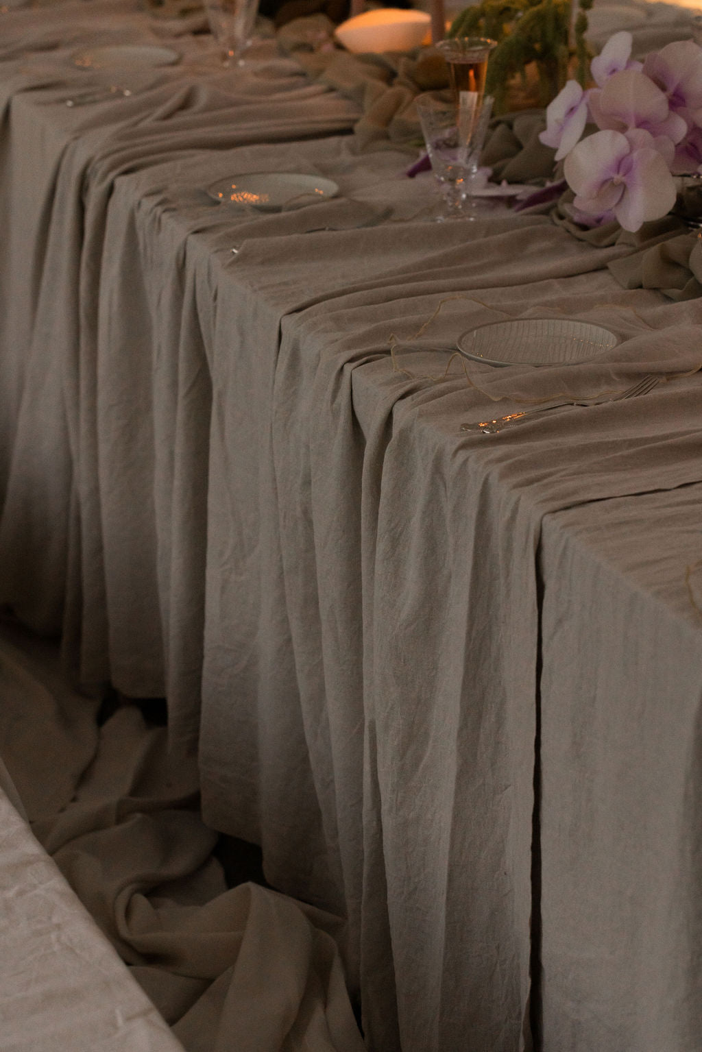 Oatmeal Pure French Linen Tablecloths
