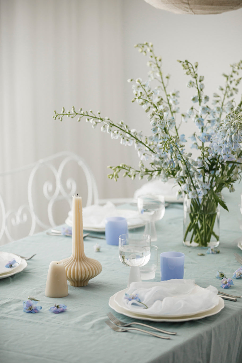 Duck Egg Blue French Linen Tablecloth | For Living Australia