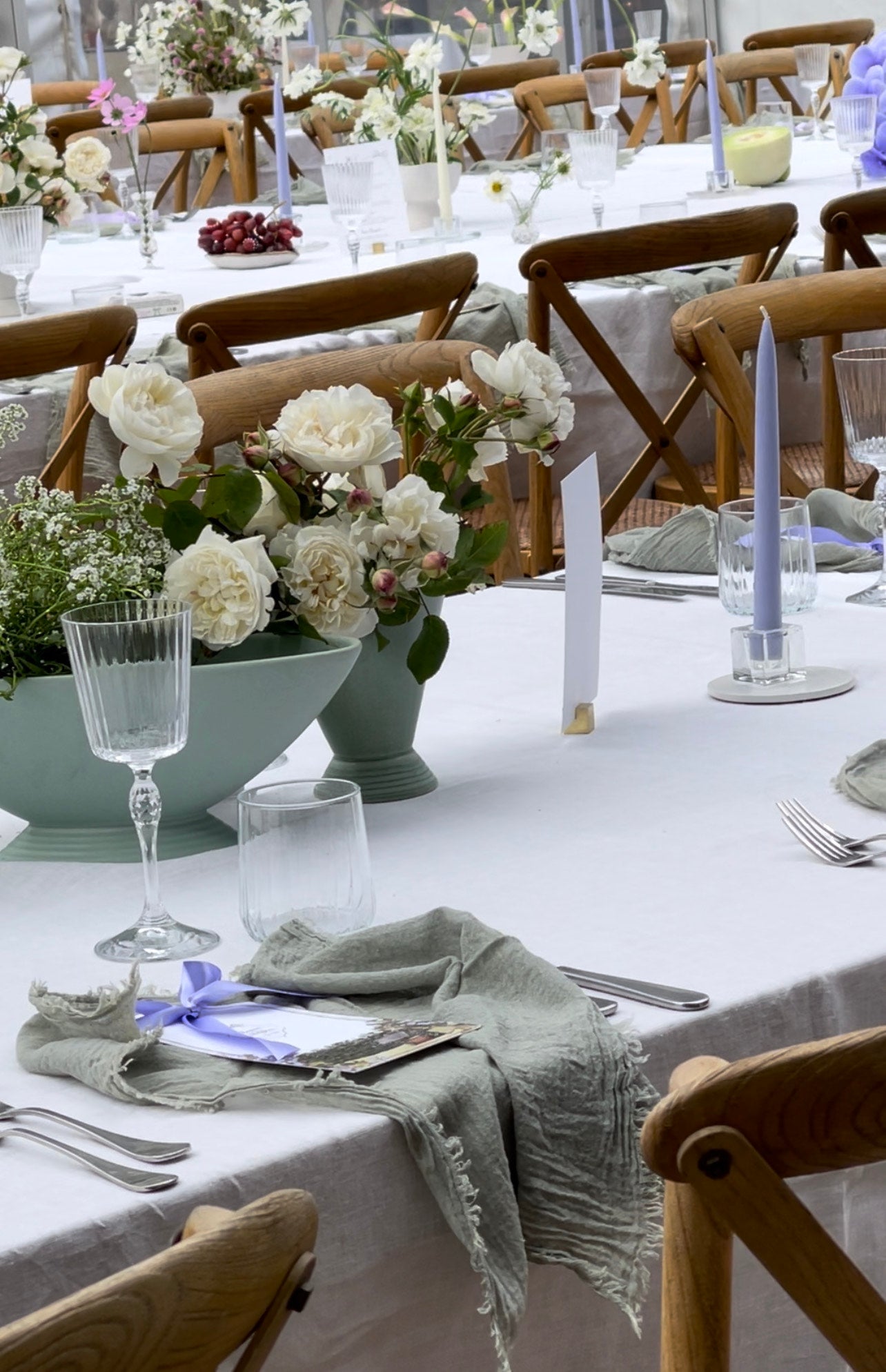 Sage Green Textured cotton napkins