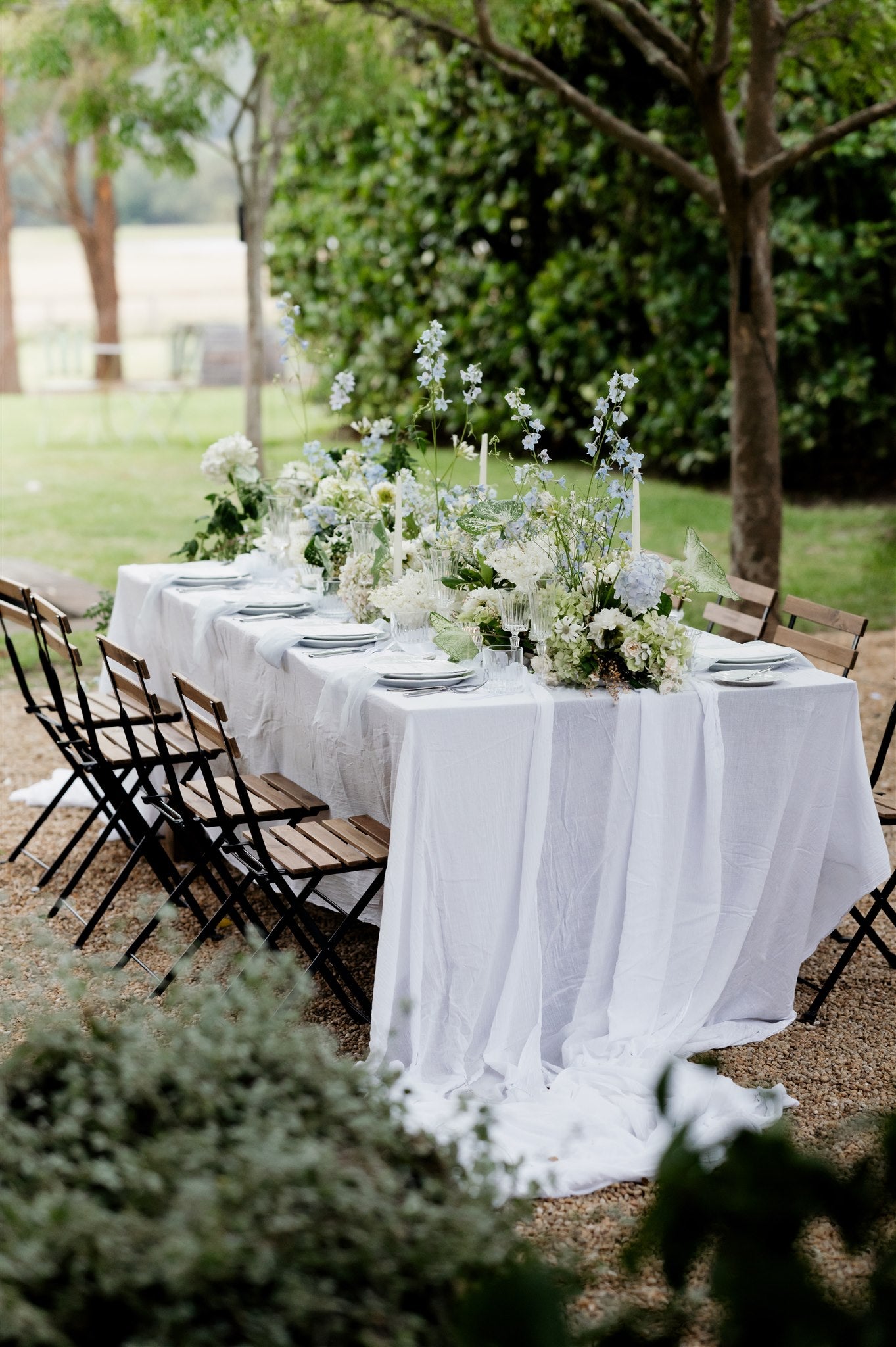 Textured cotton overlay for hire - table draping in white |For Love & Living Gold Coast Wedding & Events Hire