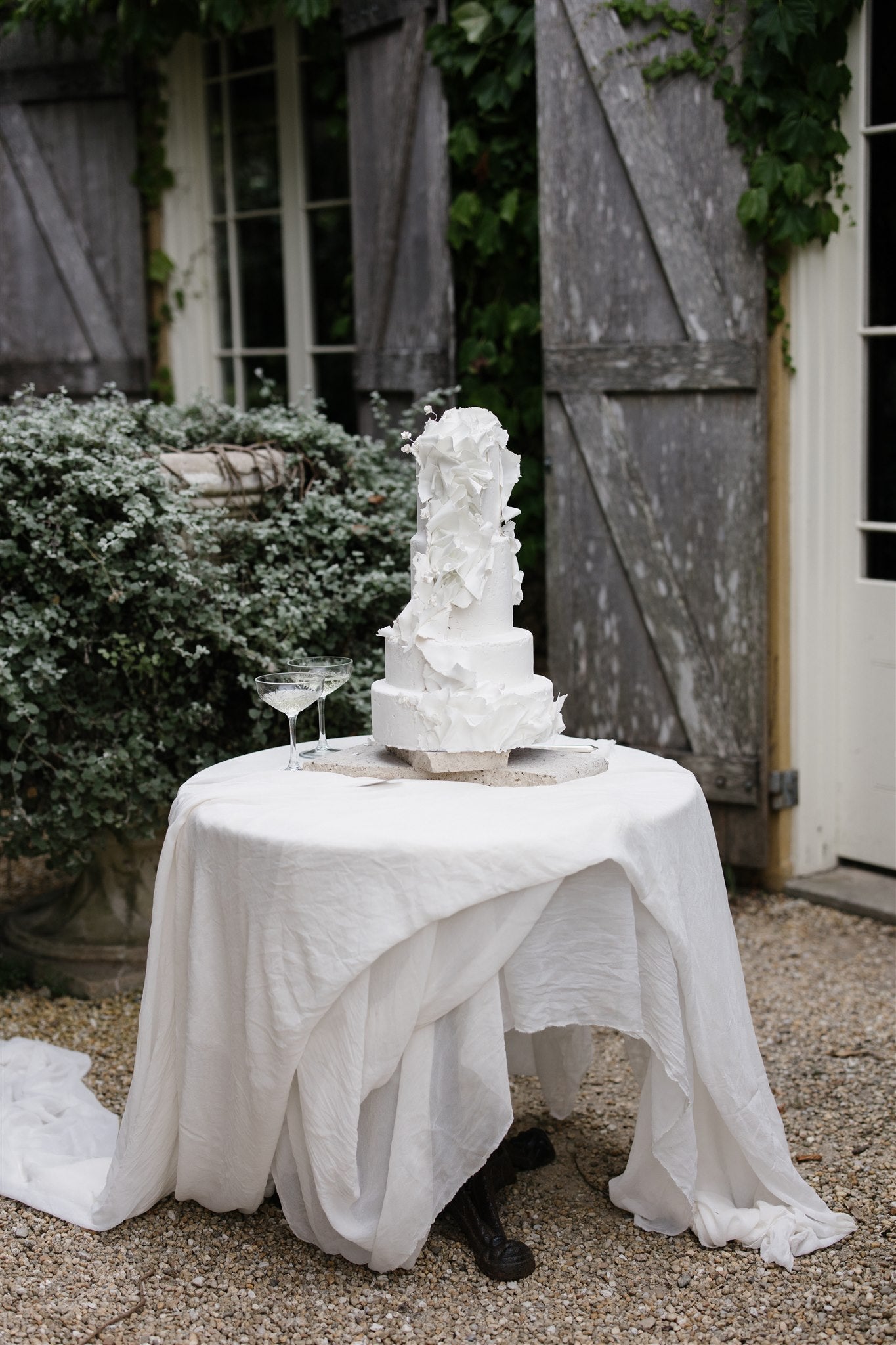 White Silk Chiffon For Hire | For Love & Living Gold Coast wedding & event hire