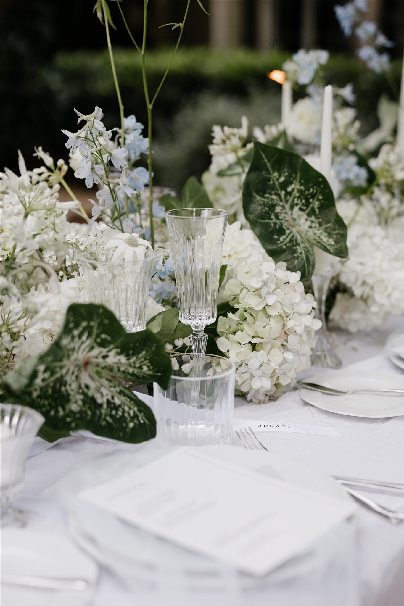 Silk napkins - powdery blue - available for hire.| Gold Coast Wedding & Event Hire