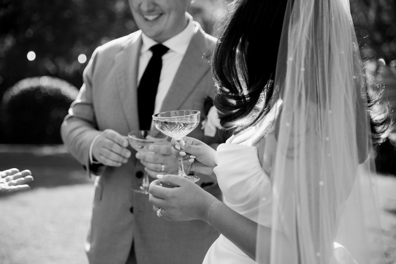 Champagne Coupe Cut Glass For Hire - For Love & Living Gold Coast Weddings & Events