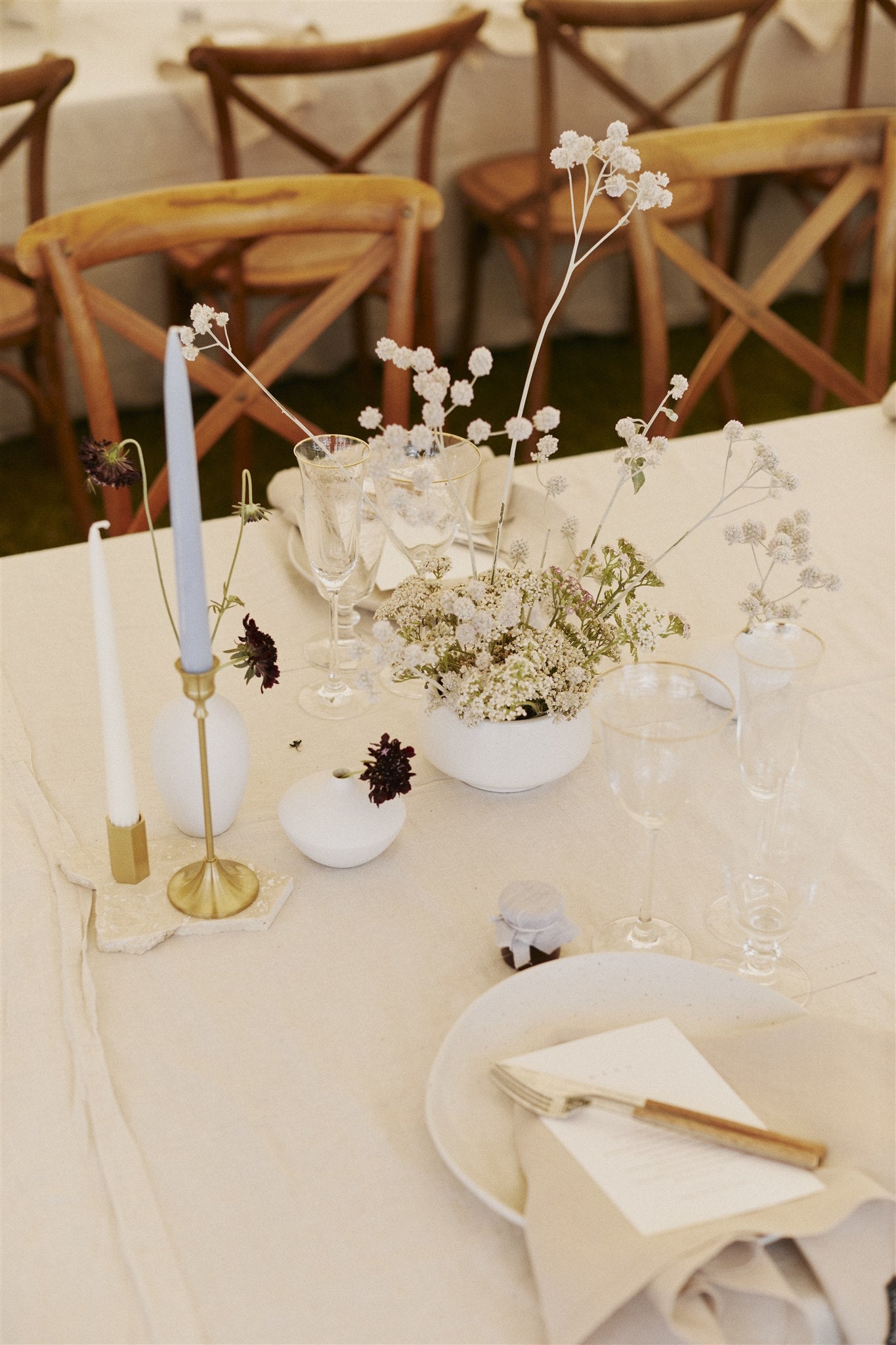Gold tapered candlesticks for hire | For Love & Living Gold Coast Weddings & Events