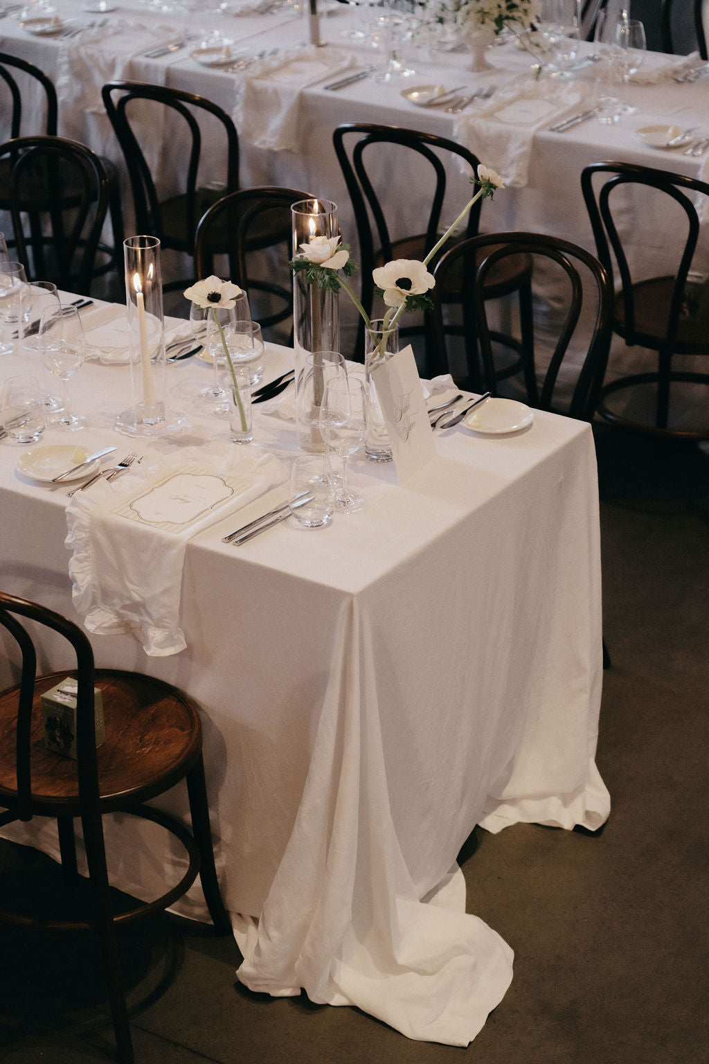 Ruffled Napkin - White