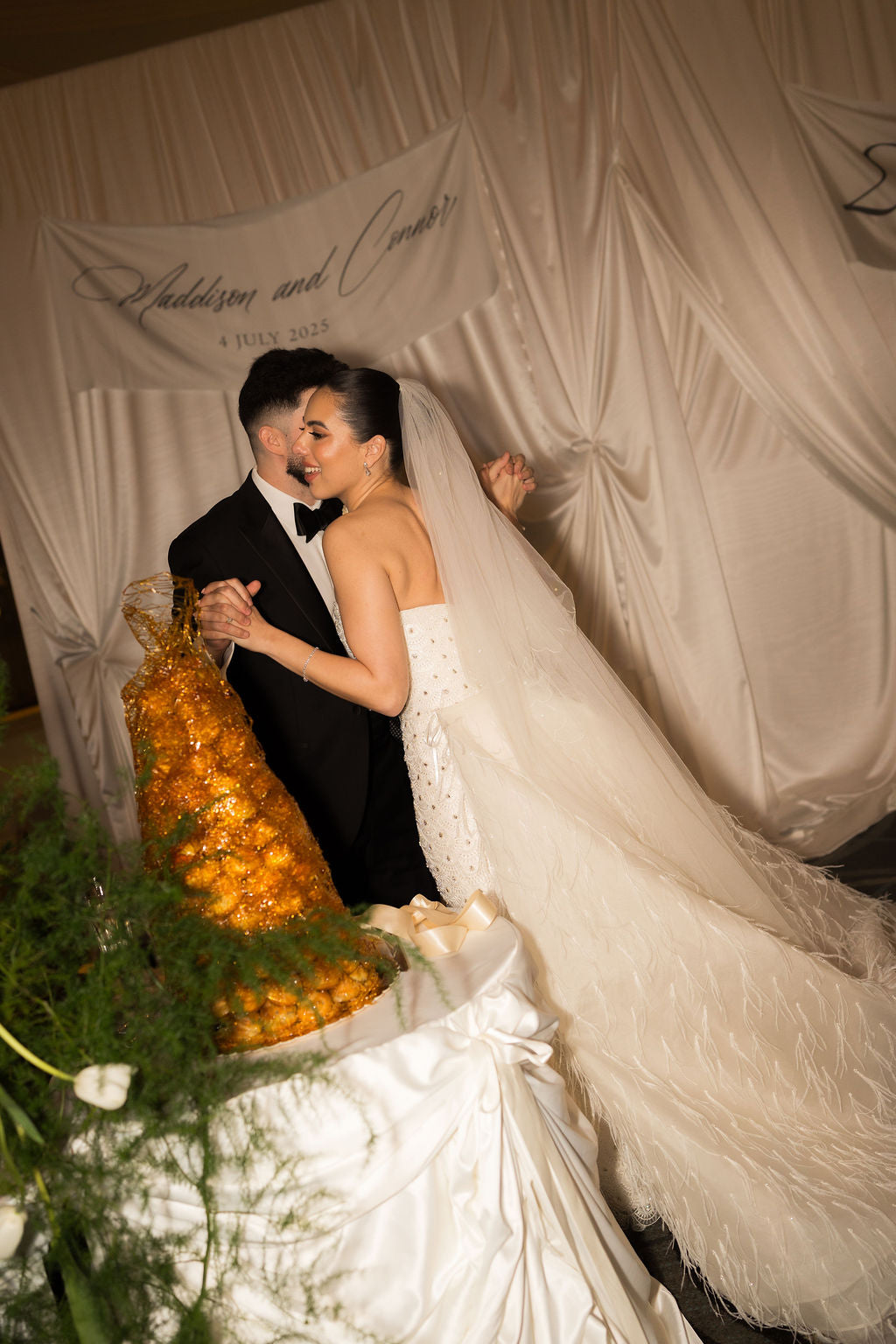 Ivory Satin Fabric Backdrop