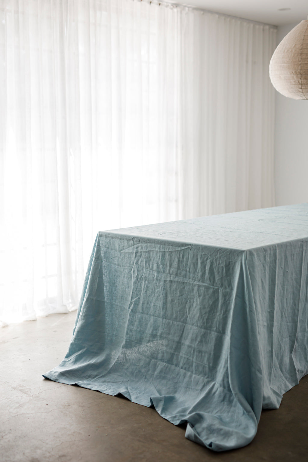 Duck Egg Blue French Linen Tablecloth | For Living Australia
