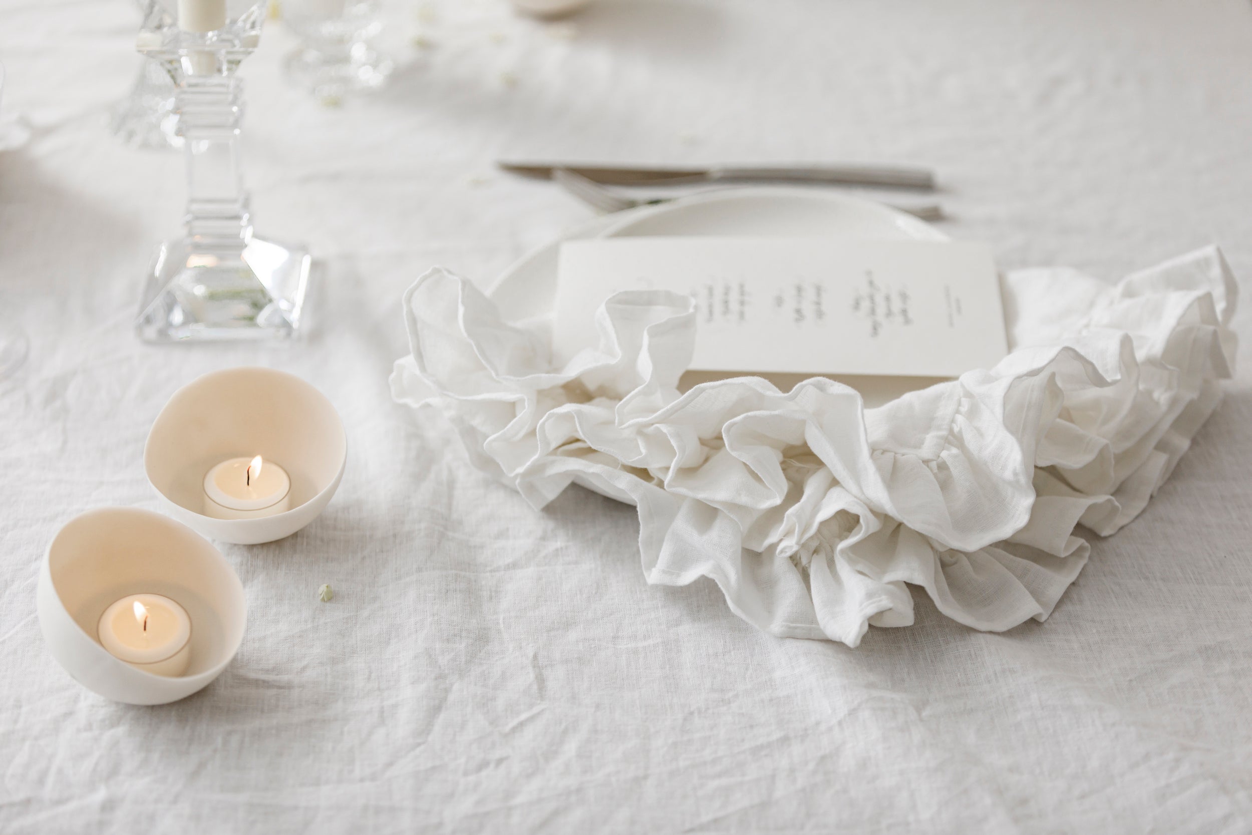 Porcelain Tea Lights | For Love & Living Wedding & Events Hire