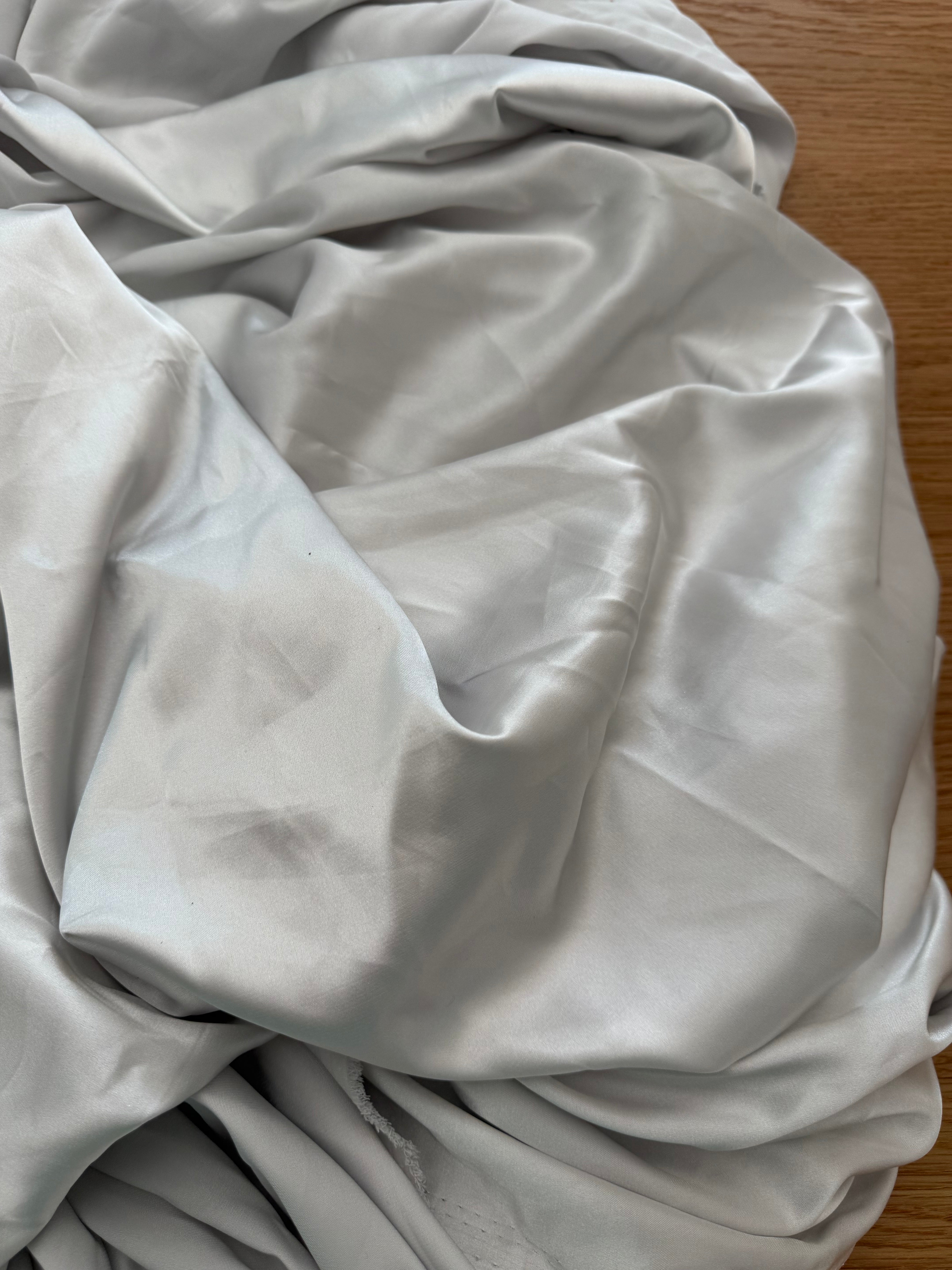 Silver Satin Styling Fabric