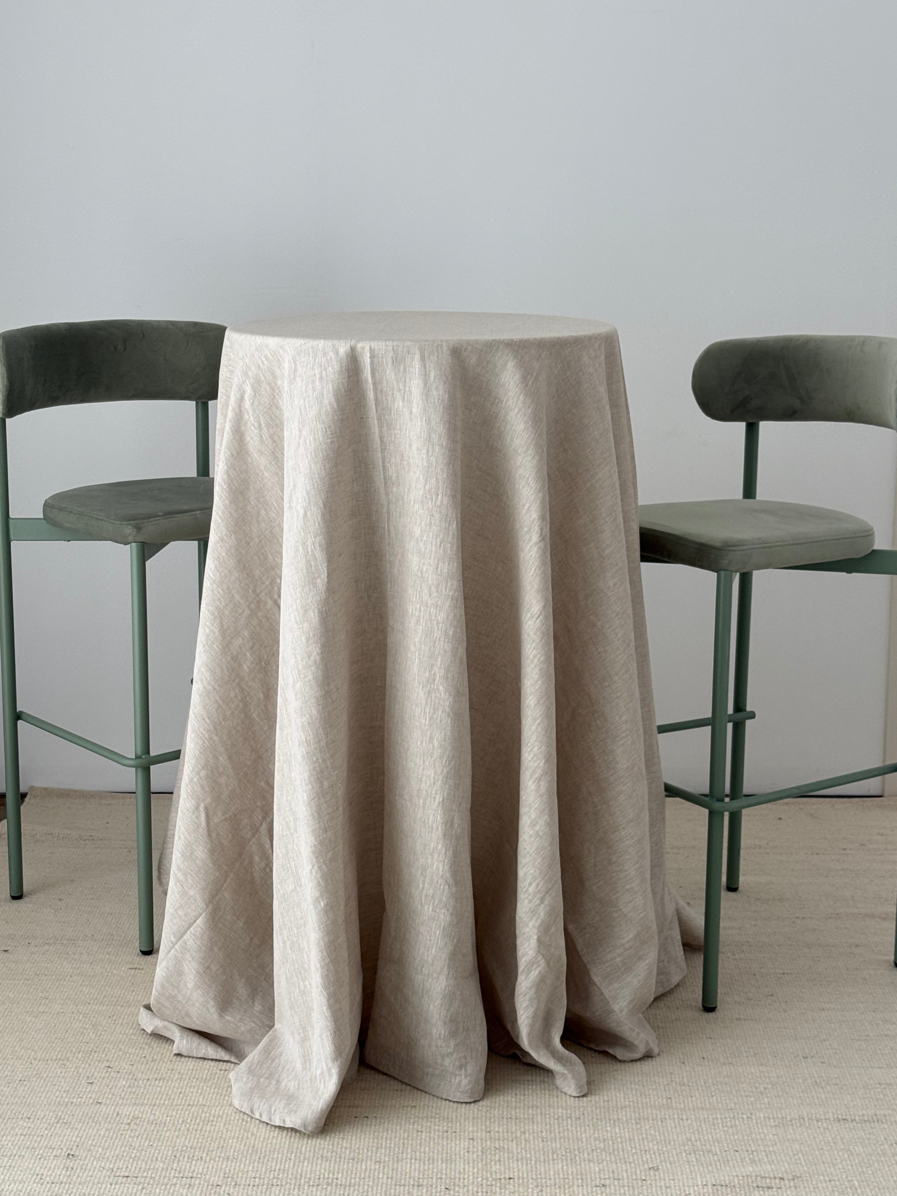 Oatmeal French Linen Round ( 2.85m )