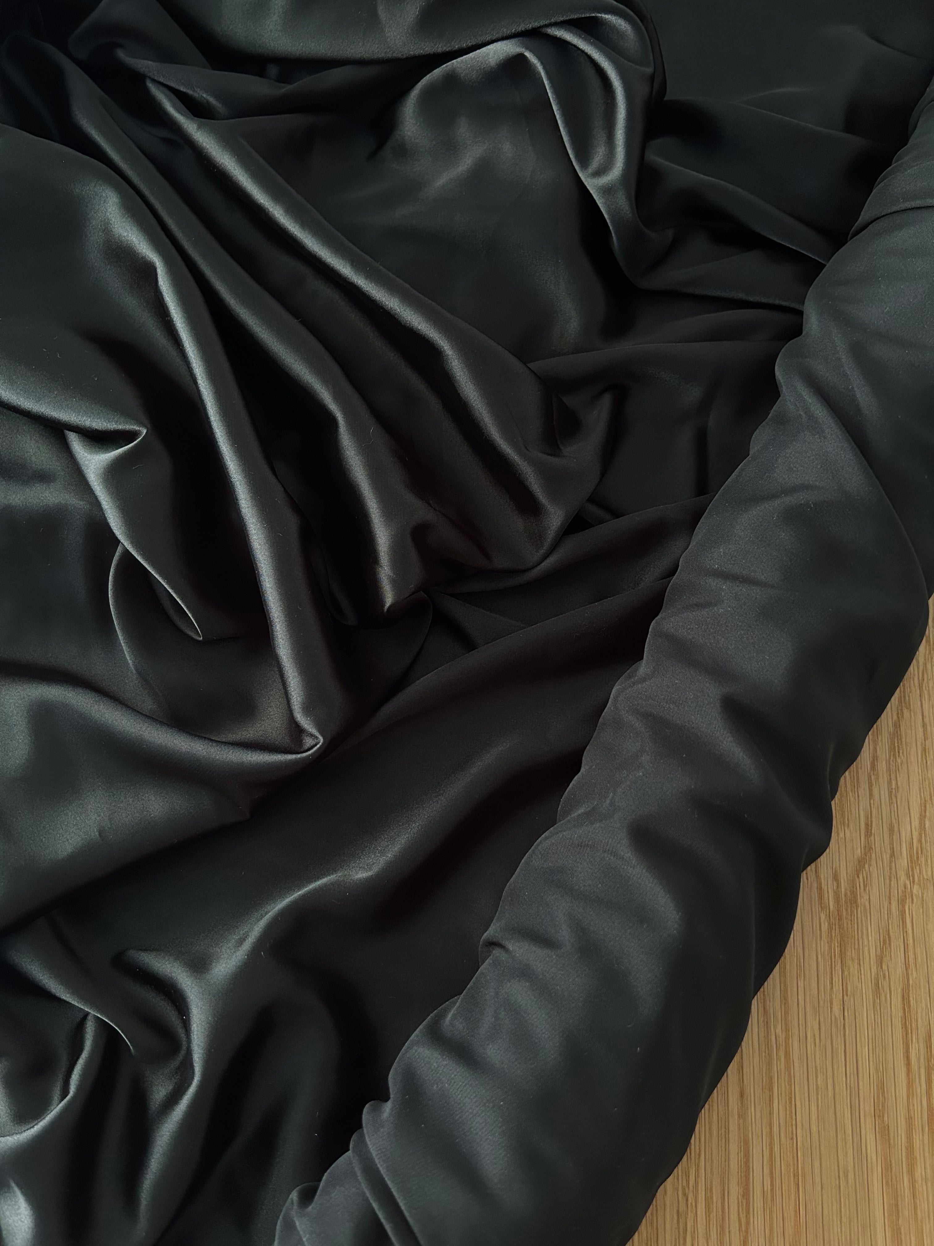Black Satin Styling Fabric