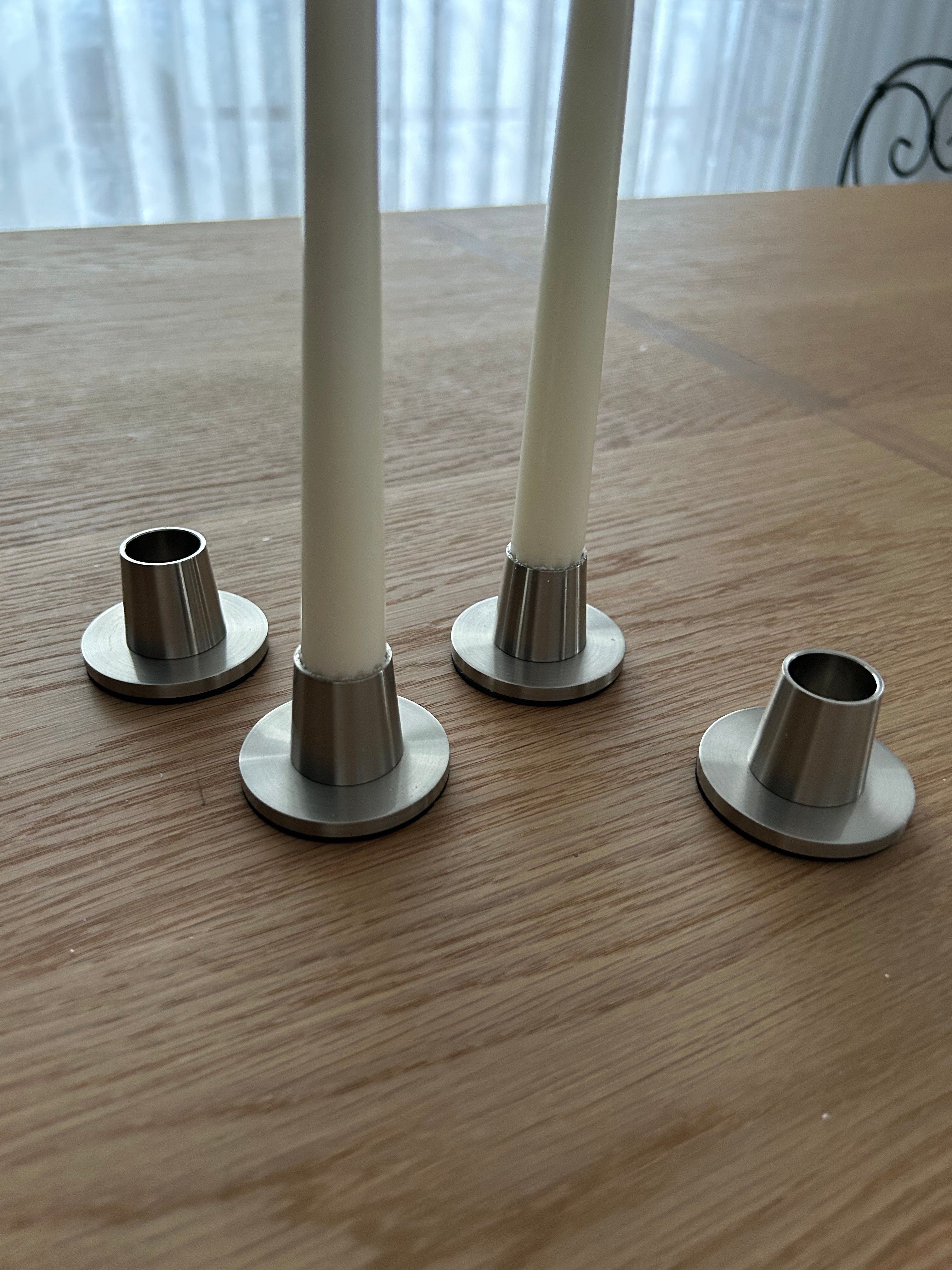 Silver Dinner candle holders