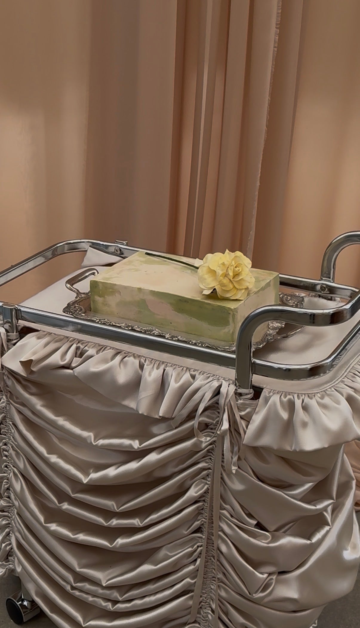 The Nude Ruffle Bar Cart