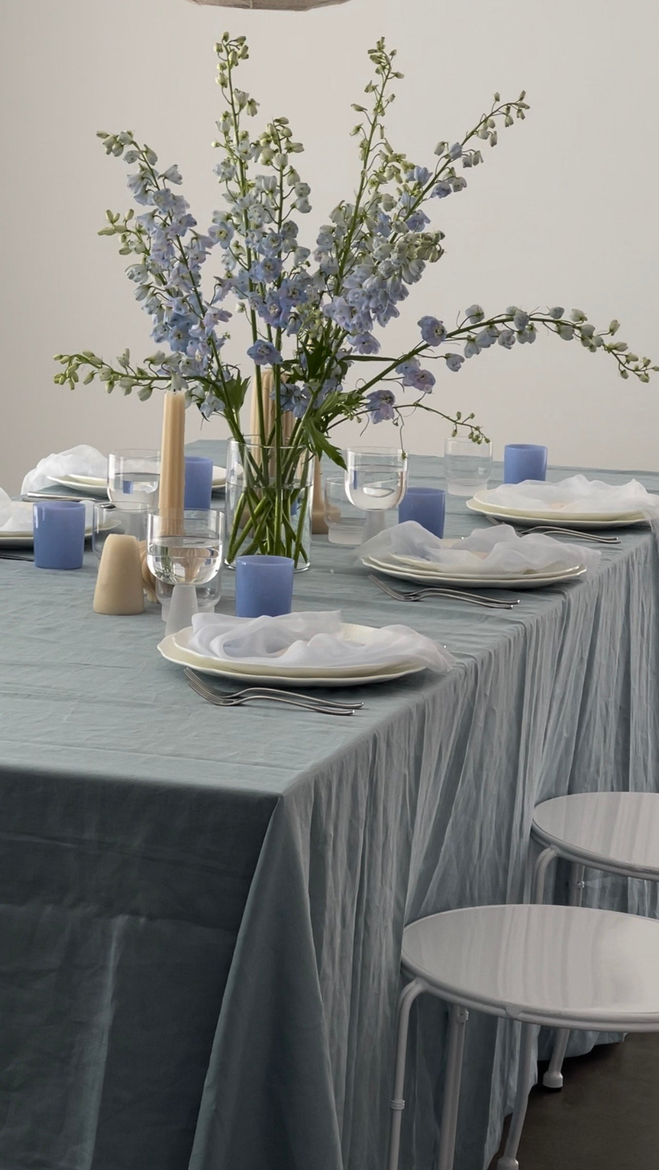 Duck Egg Blue Pure French Linen Tablecloths