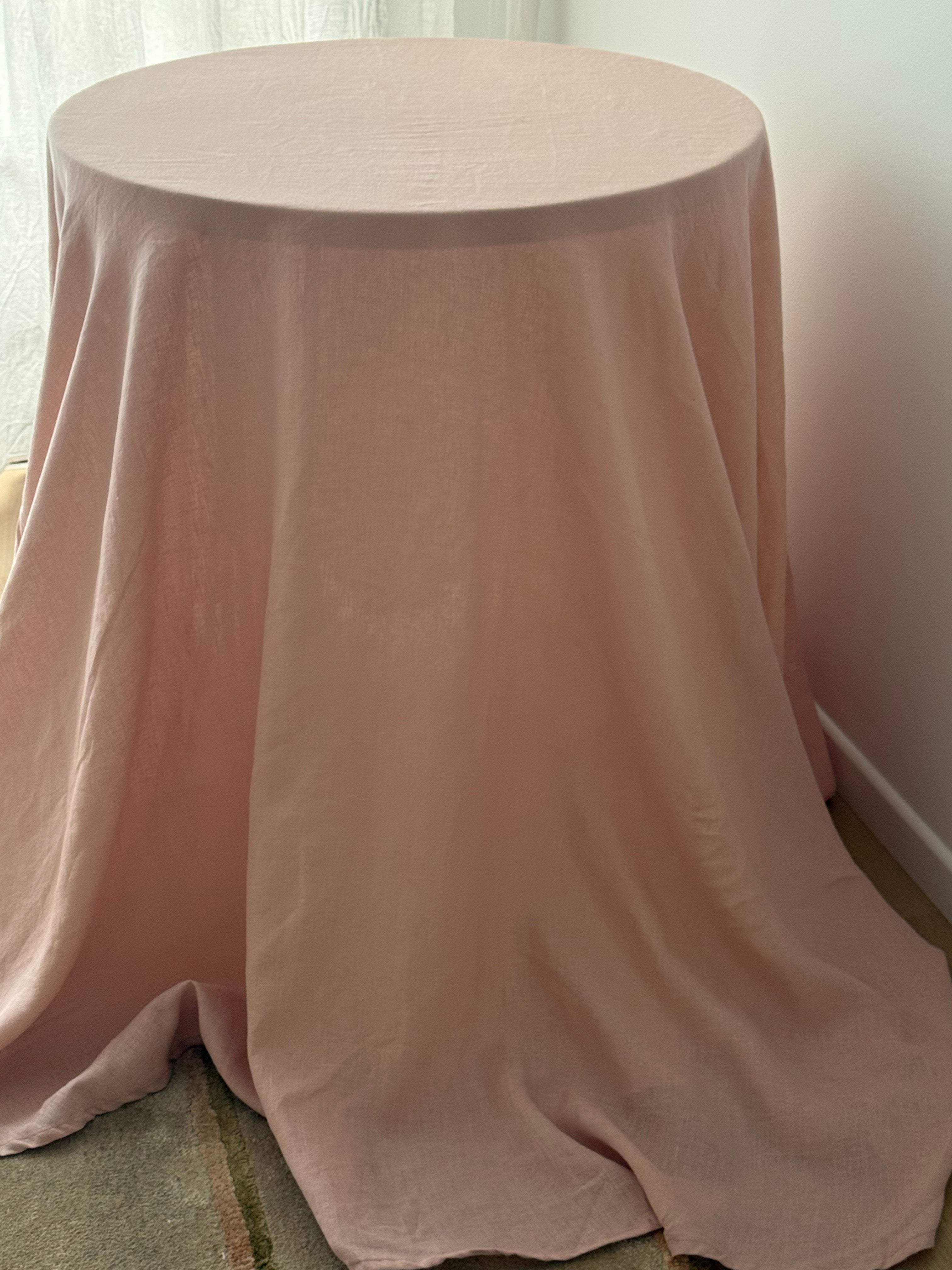 Pink French Linen Cafe Rounds