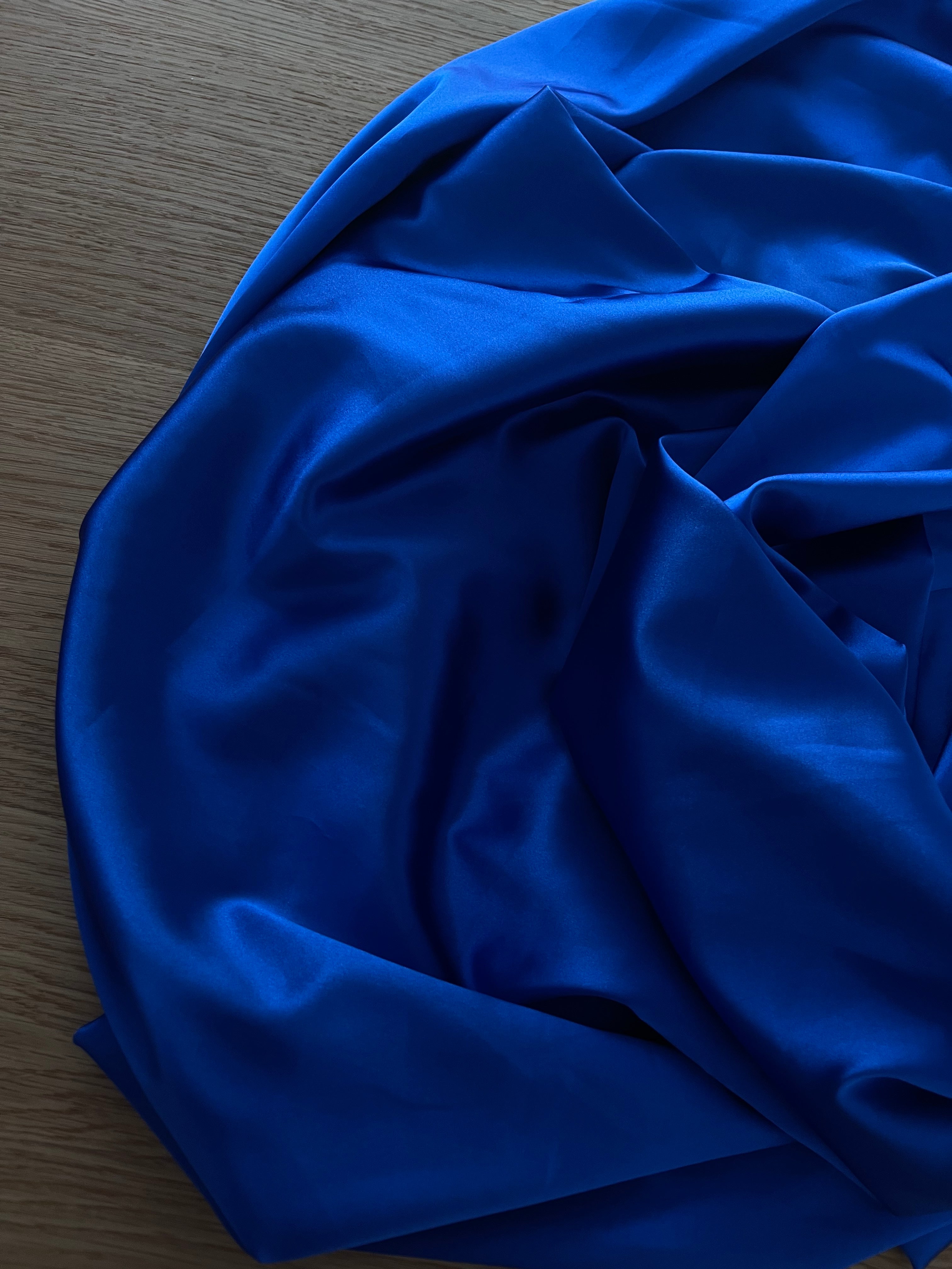 Electric Blue Satin Styling Fabric