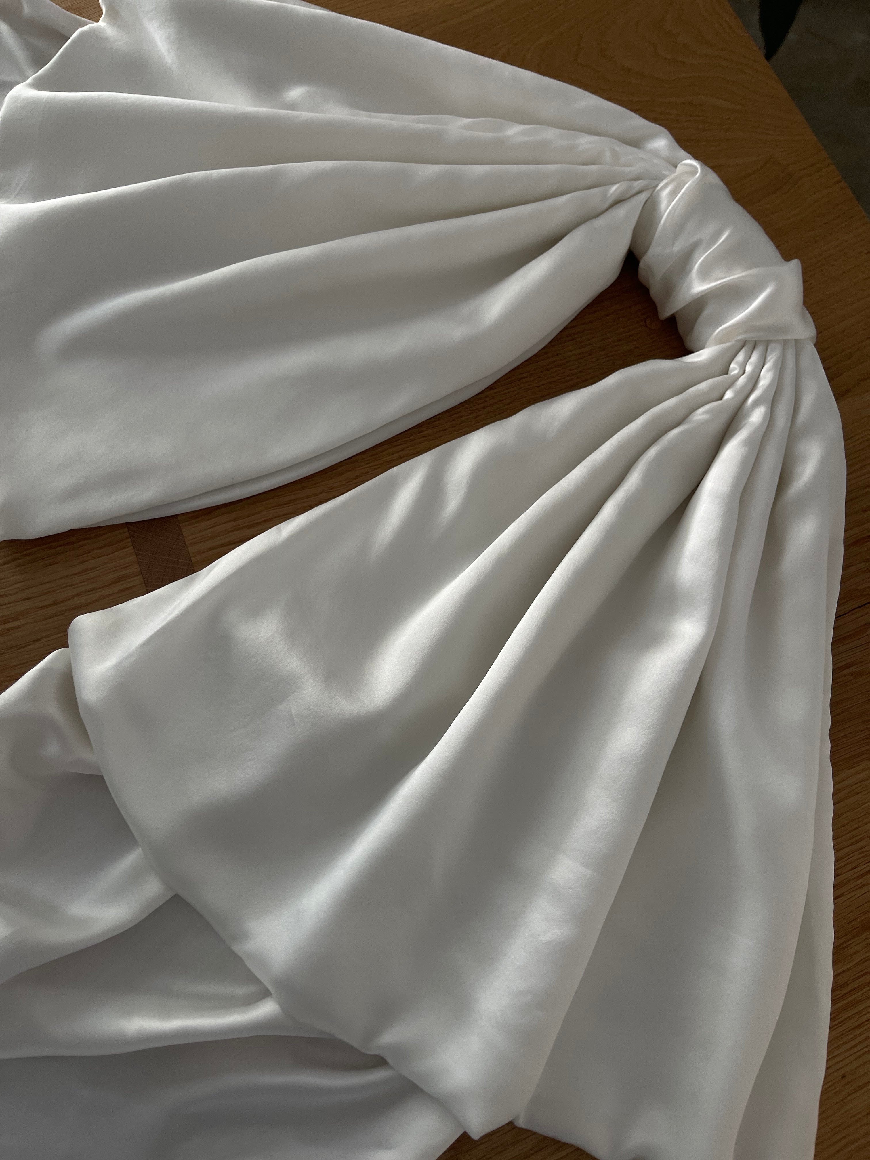 Ivory Silk Bow