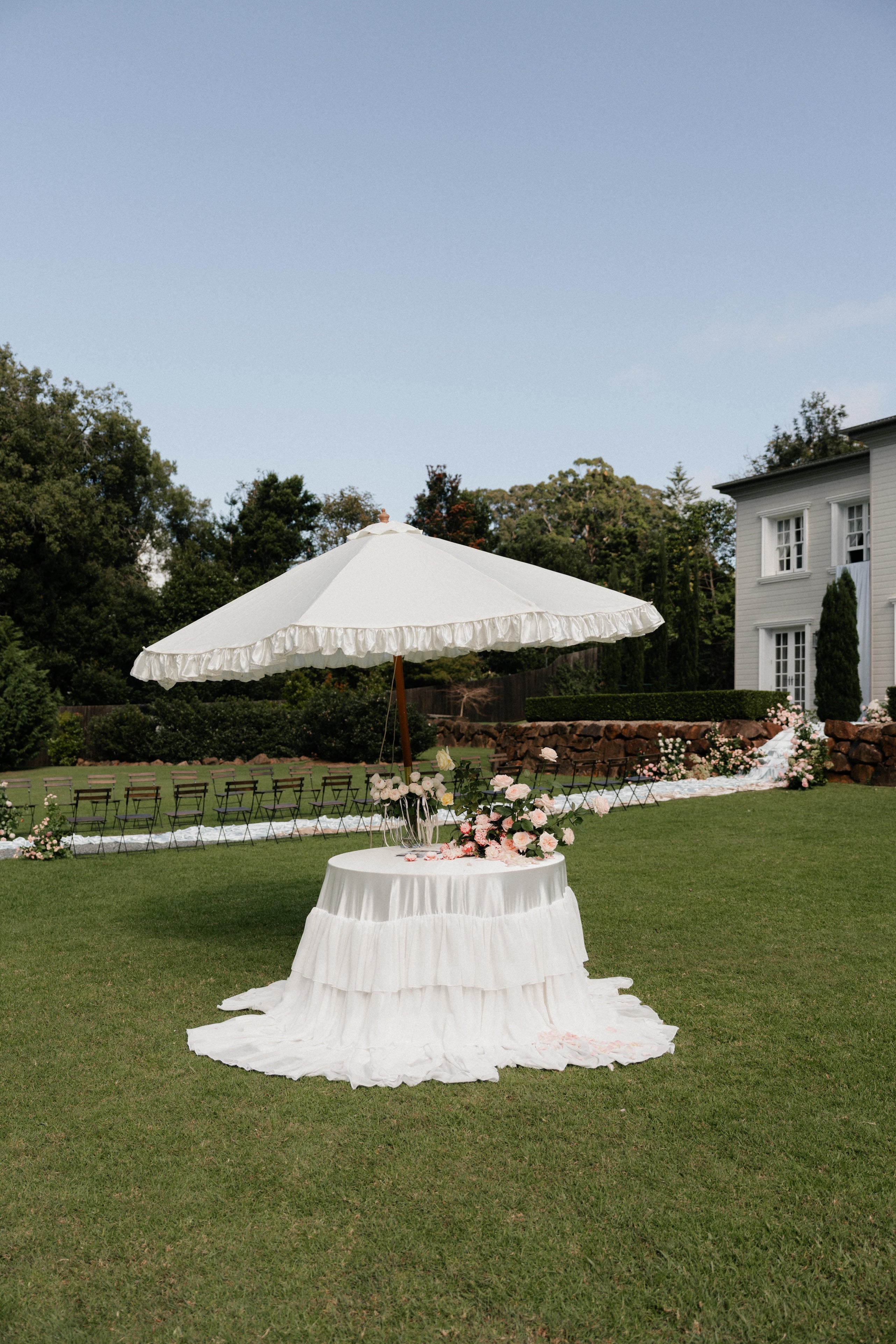 Ruffled Market Umbrellas