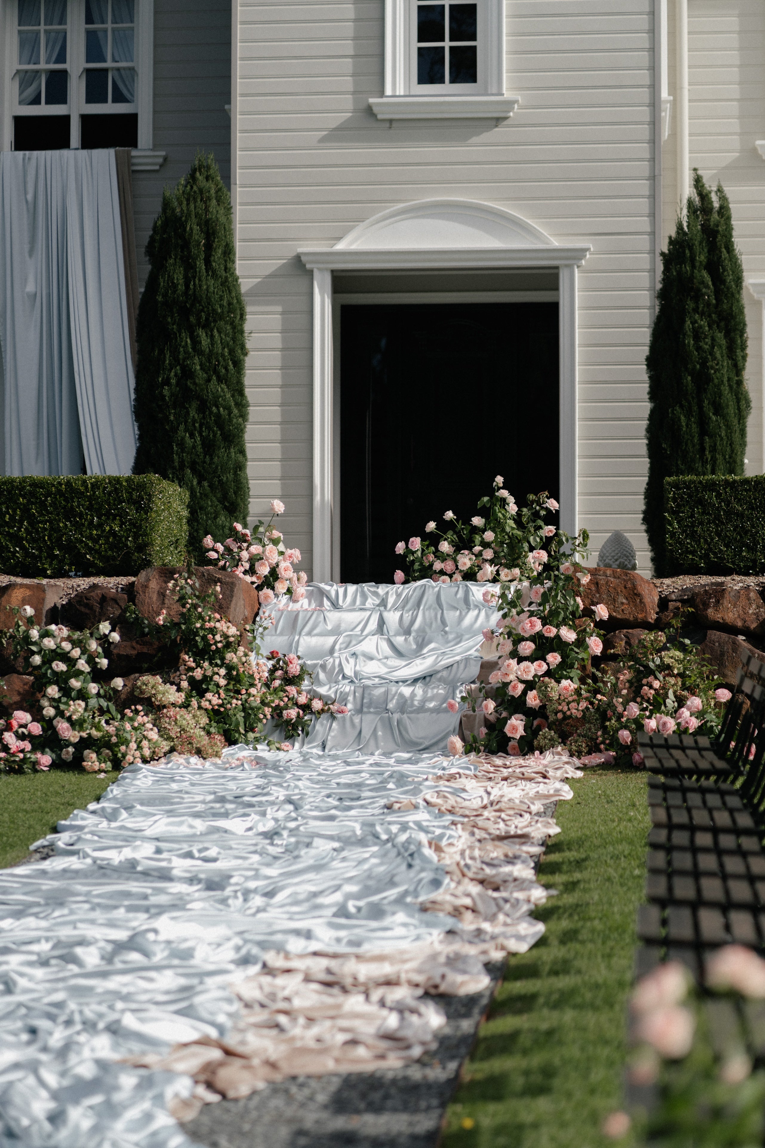 Sky Satin Styling Fabric