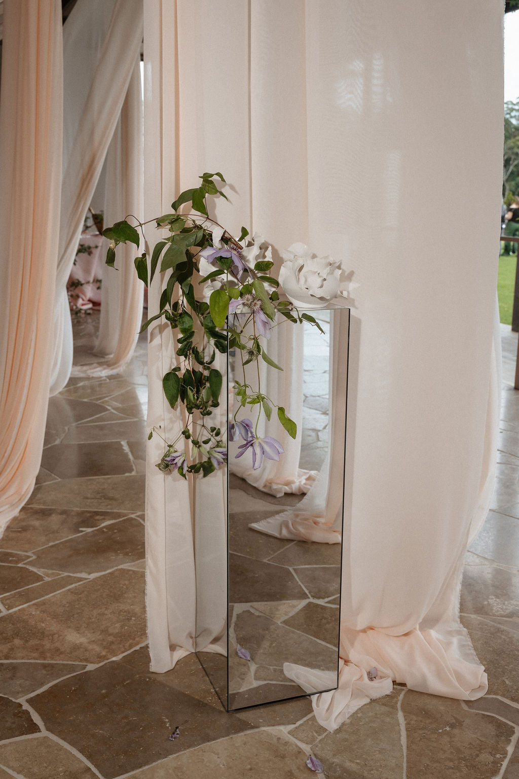 Silver Mirrored Plinths