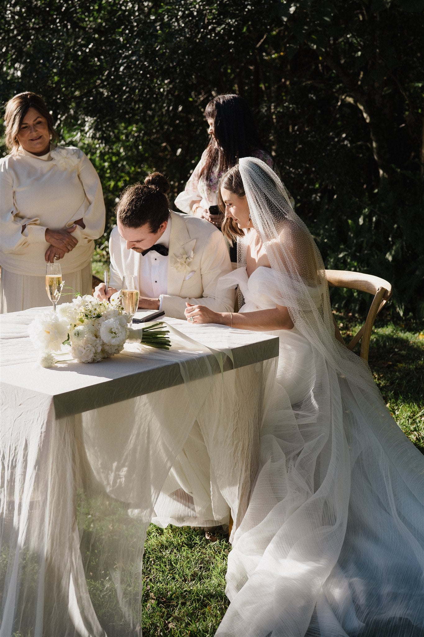 White Silk Chiffon For Hire | For Love & Living Gold Coast wedding & event hire