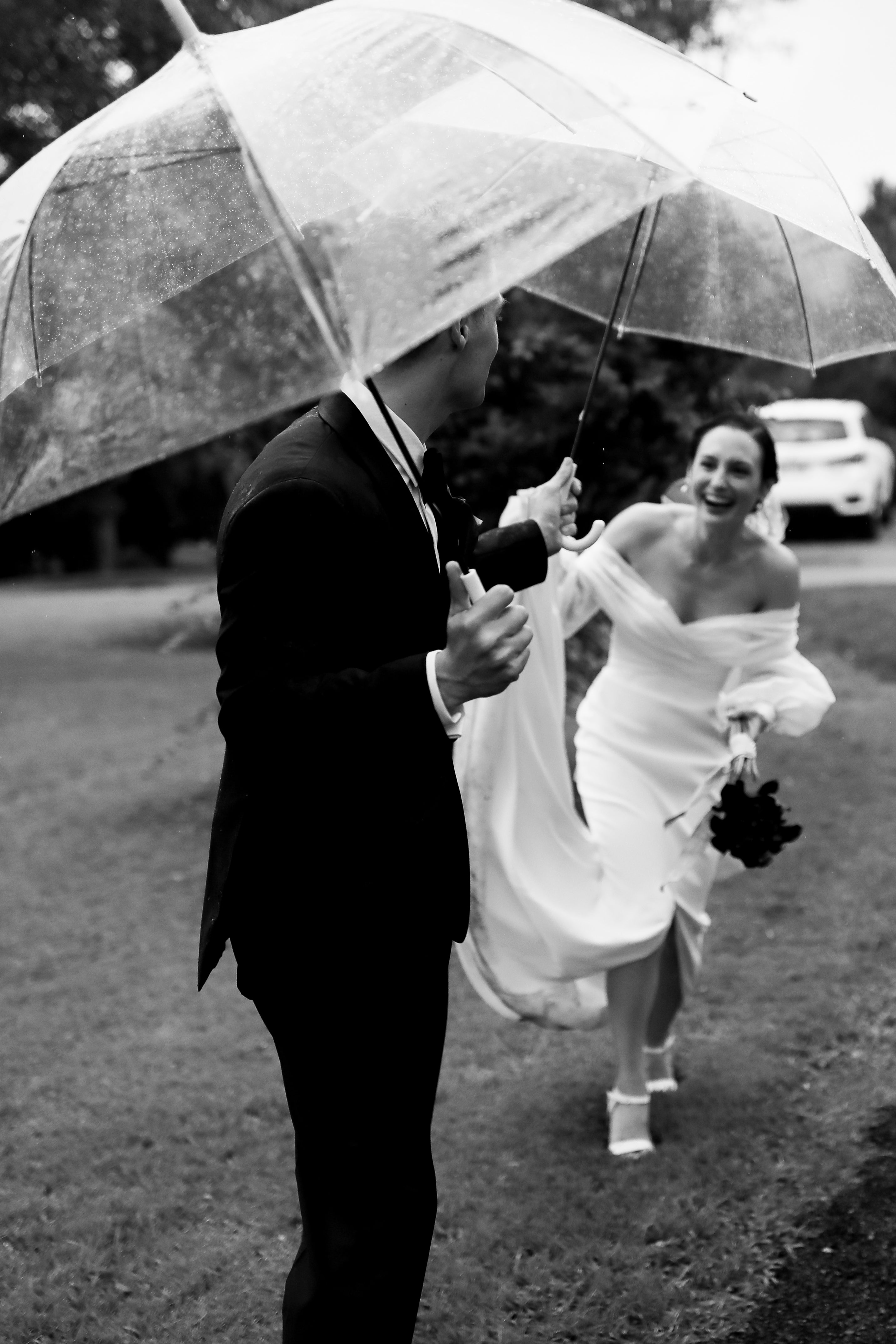 Clear Umbrellas for Hire | For Love & Living Gold Coast Weddings & Events