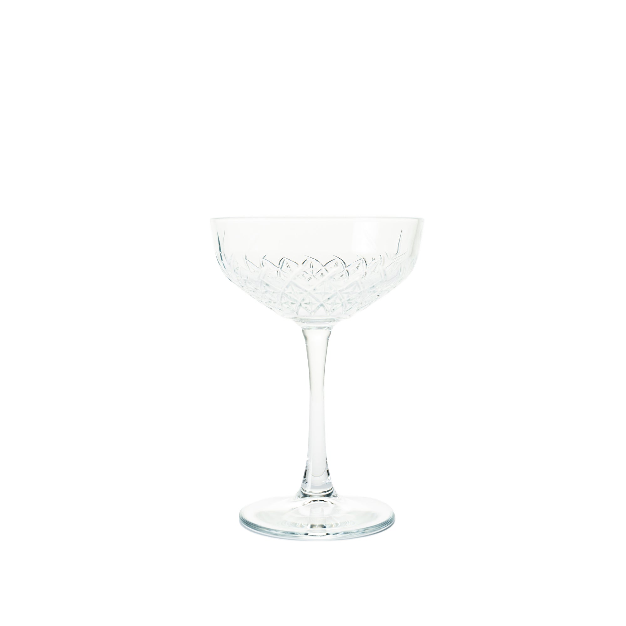 Champagne Coupe Cut Glass For Hire - For Love & Living Gold Coast Weddings & Events