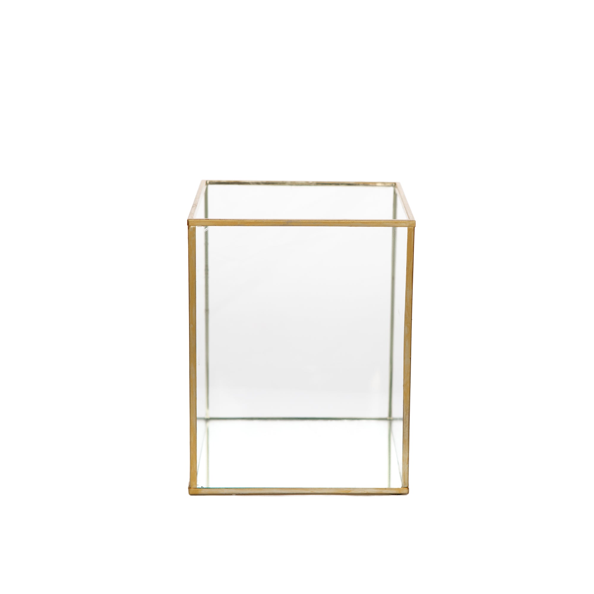Gold framed square glass candle holders for hire | For Love & Living Gold Coast Weddings & Events