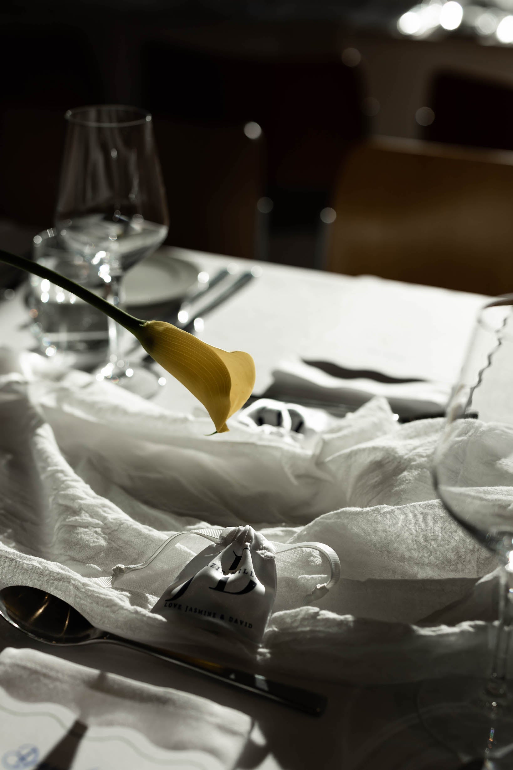 White Textured Cotton Table Runners For hire  | Gold Coast Wedding & Event Hire