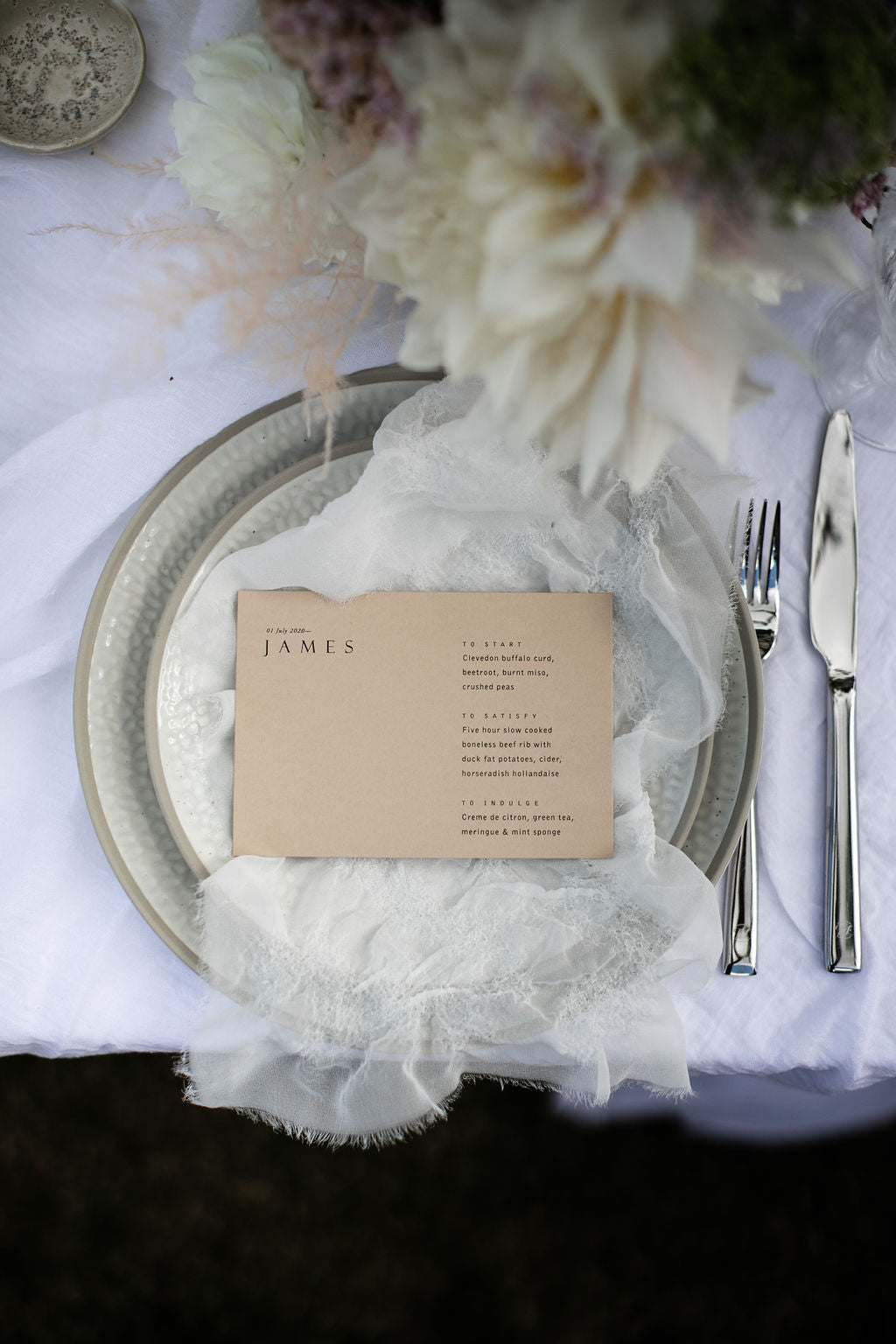 Textured White Silk Napkins for hire | Gold Coast Wedding & Event Hire